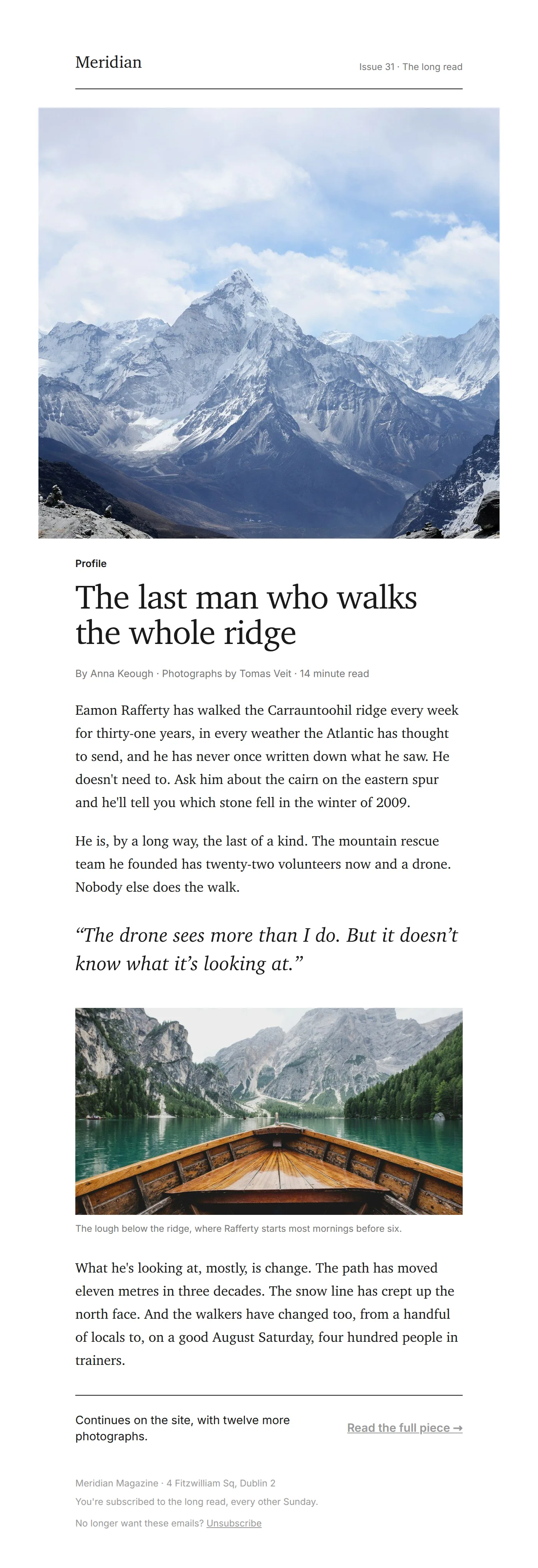 Feature email template